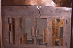 Ironhaus Door In Tree Surround With Amber Insets - Custom Door 1