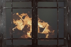 Classic Cabinet Fireplace Door with Mission Detail