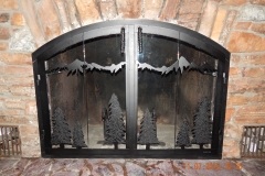 IronhausFireplaceRefaceMountainSceneInRockSurround2