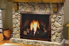 Hamilton with Cabinet Doors, Saddle Joint in Burnished Weathered Brown