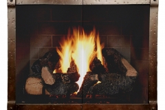 Hamilton with Cabinet Doors, Saddle Joint in Burnished Weathered Brown