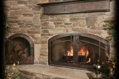 Ironhaus Arched Cabinet Door - Craftsman Design With Old World Handles