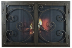 Ironhaus Rectangular BiFold Fullview Outside Door - Mediterranean Design With Sierra Handles